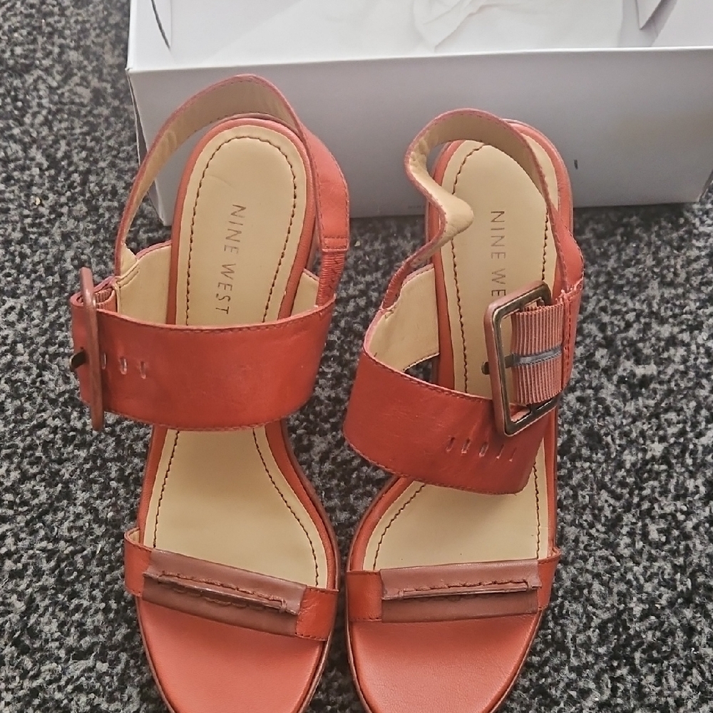 Nine West Women's Bold Orange Sandals